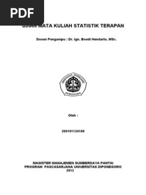 Soal Jawaban Ujian Statistik Terapan Using Spss
