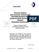 Solución Óptima para Procesar La Basura Del Área Metropolitana de La Ciudad de Santo Domingo de Guzmán (República Dominicana)