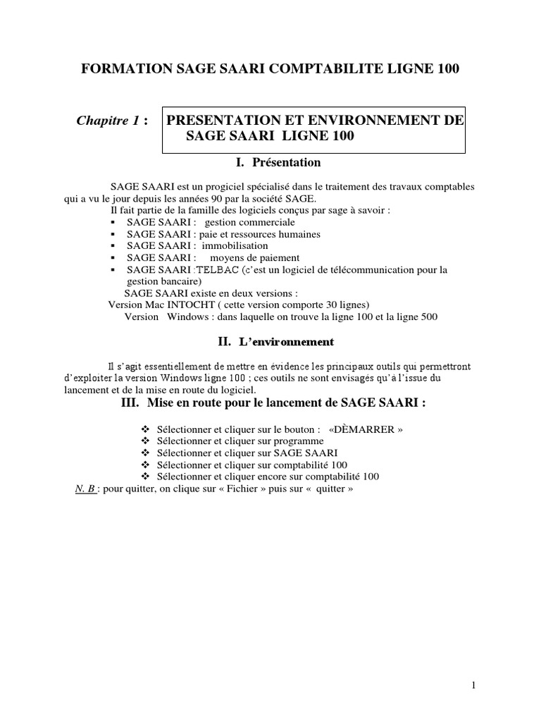 Formation Sage Saari Comptabilite Ligne 101 Pdf Taxe Sur La Valeur Ajoutee Comptabilite