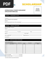 Scholarship: International Student Scholarship Application Form 2011