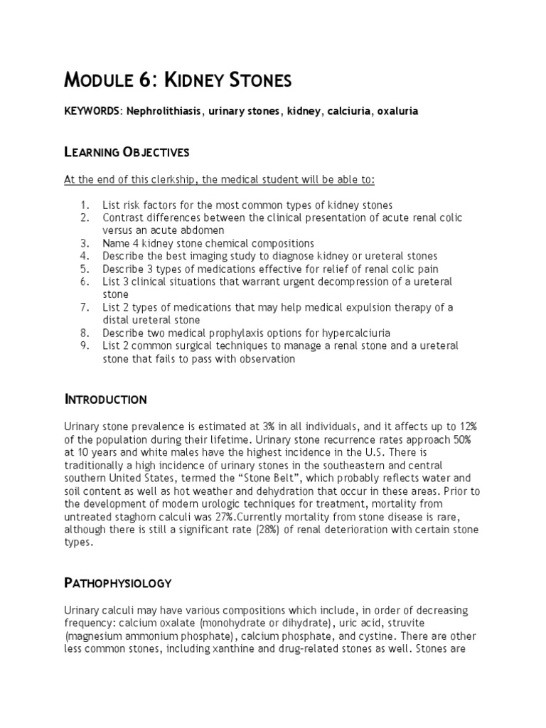 1 cm Kidney Stone Overview | PDF | Medical Specialties | Clinical Medicine