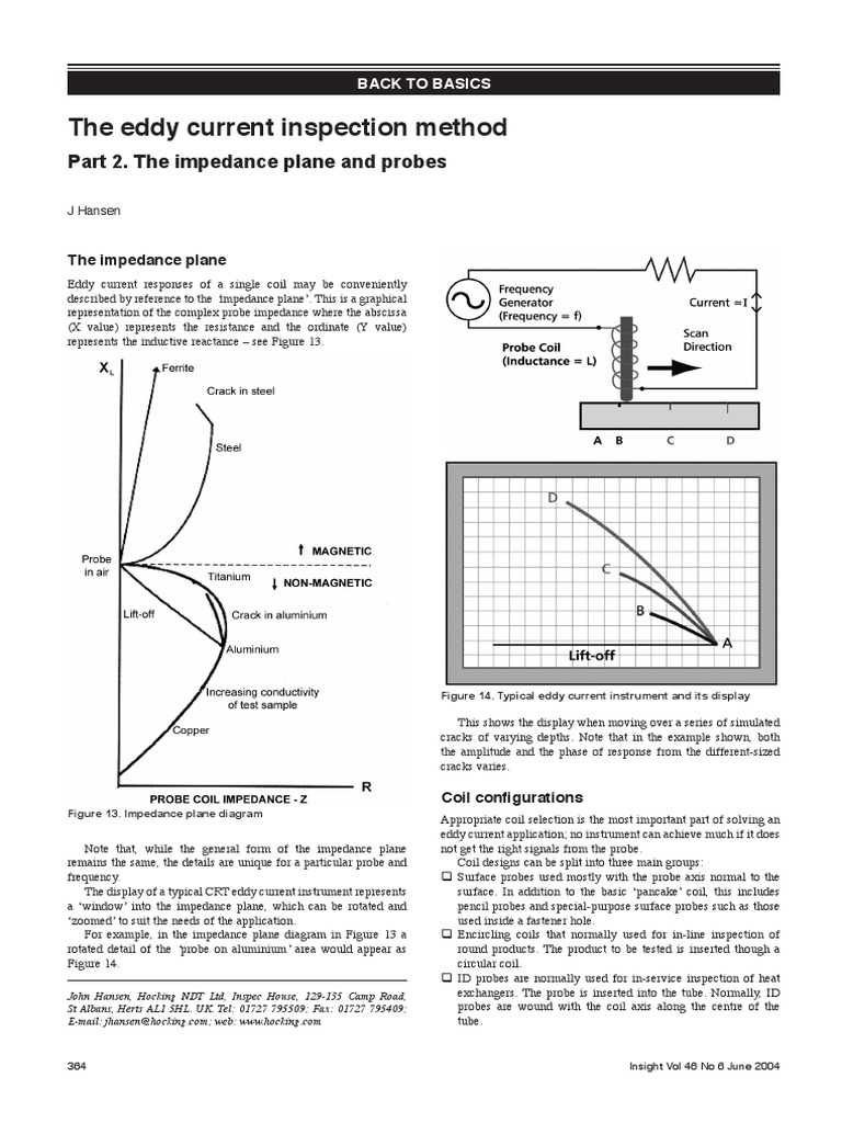 The Eddy Current Inspection Method Pt2 | PDF | Inductor | Electrical ...