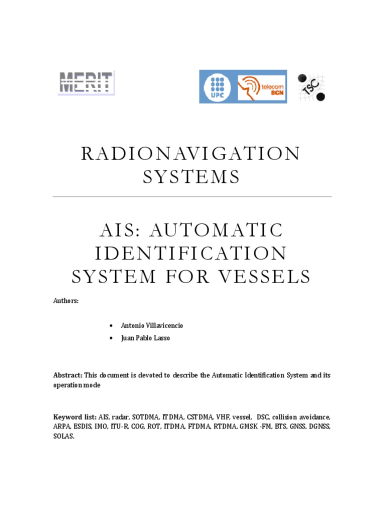 Automatic Identification System Final Version 1 | PDF | Water Transport ...