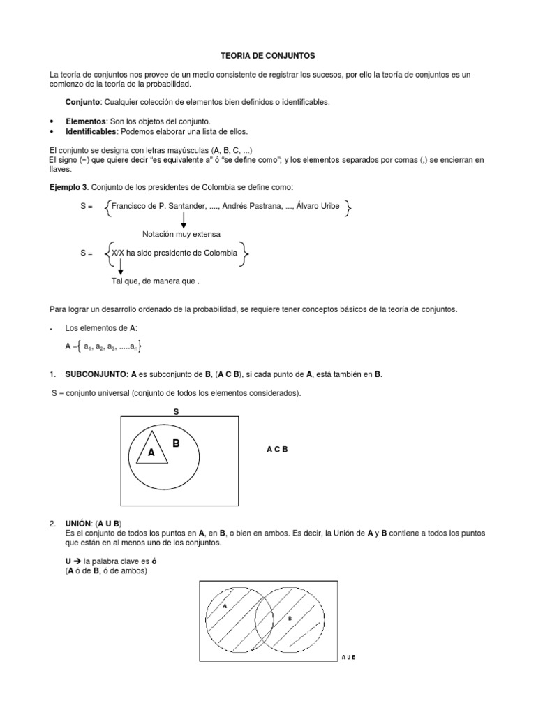 Fundamentos de la Teoría de Conjuntos | PDF | Conjunto (Matemáticas ...