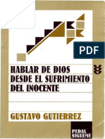 47994976 Gustavo Gutierrez Hablar de Dios Desde El Sufrimiento