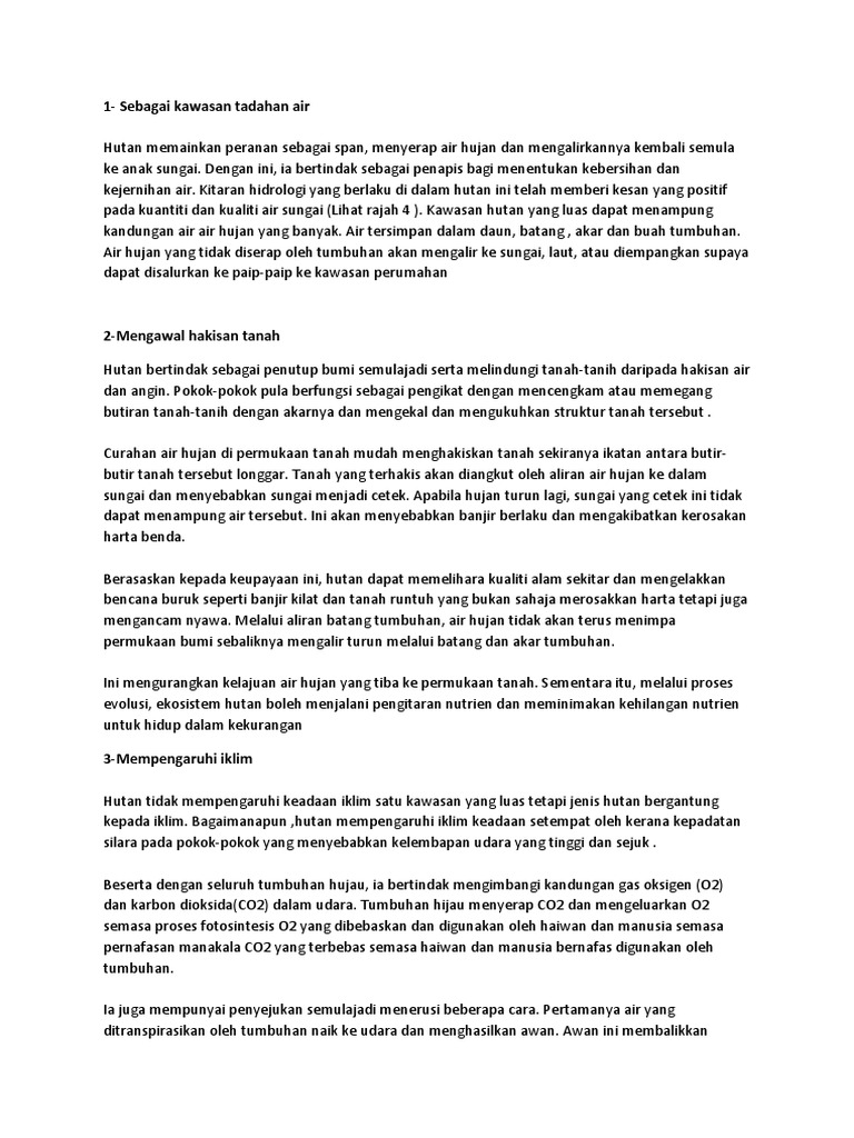 Kepentingan Hutan Pdf