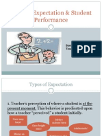 Teacher Expectation Student Performance
