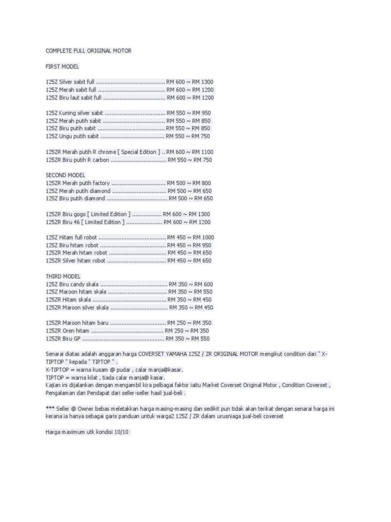 Set Complete Full Original Motor Pdf Nature
