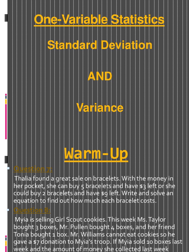 Standard Deviation PDF Standard Deviation Variance