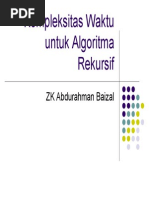 Download Kompleksitas Waktu untuk Algoritma Rekursifpdf by Ahmad Rosyiq SN178741309 doc pdf