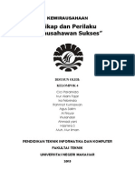 Sikap Dan Perilaku Wirausahawan Sukses