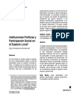 Ensayo InstitucionesPoliticasYParticipacionSocialEnElEspcaioLocal Montecinos PDF