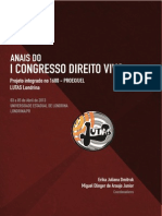 Anais Do I Congresso Direito Vivo