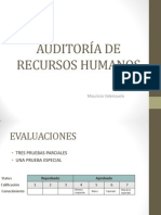 AUDITORÍA DE RECURSOS HUMANOS Clase 1 y 2