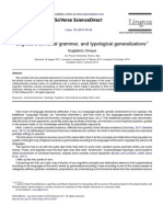 LINGUACognition&UG - Pdfcognition, Universal Grammar, and Typological Generalizations