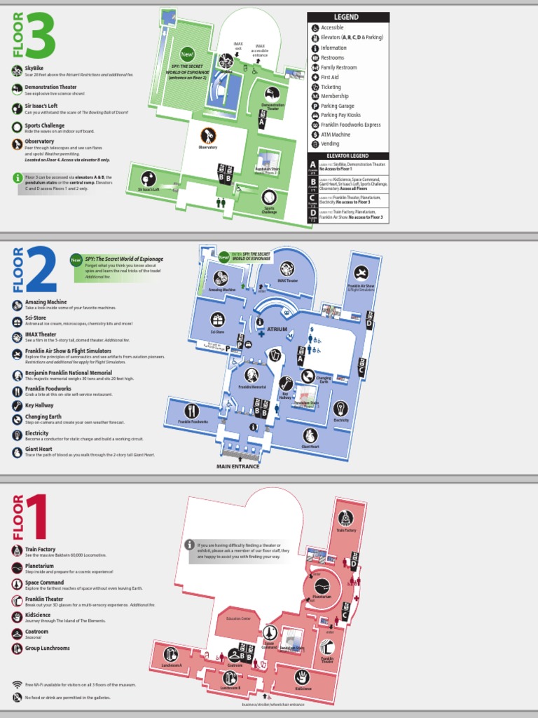 Museum Floor Plan and Attractions Guide | PDF | Elevator | Nature
