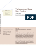 The Prosecution of Human Rights Violations: Further