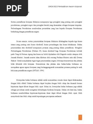 Badan Berkanun - Peranan u0026 Kepentingannya DLM Pentadbiran  PDF