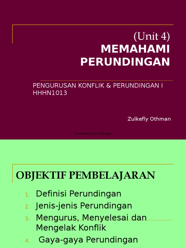 Panduan Perundingan & Konflik | PDF