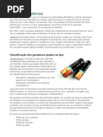 Pilhas e Baterias