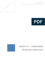 Guia de Projecto e Obra - ANEXO IV CONDIÇÕES TÉCNICAS ESPECIAIS