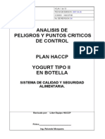 Plan HCCP para Yogurt Tipo II