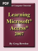 Download Learning Microsoft Access 2007 - Introduction by Guided Computer Tutorials SN17884785 doc pdf