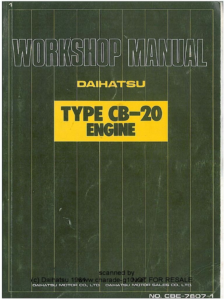 CB20 Engine | PDF | Toyota | Car Manufacturers Of Japan
