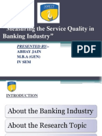 Measuring Service Quality in Banking