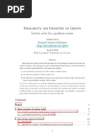 Probability and Geometry On Groups Lecture Notes For A Graduate Course