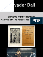 Salvadore Dali: Elements of Surrealism and Analysis of The Persistence of Memory 