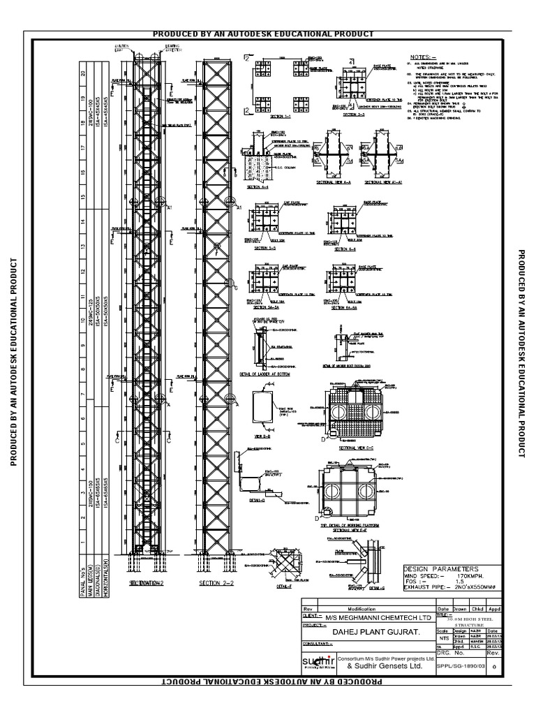 30m.high Tower Steel Structure Detailmodel