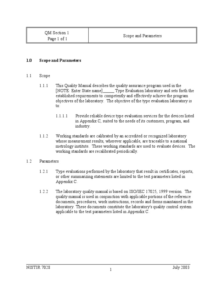 Section 01 Rev7-03 | PDF