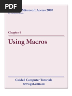 Learning Microsoft Access 2007 - Macros