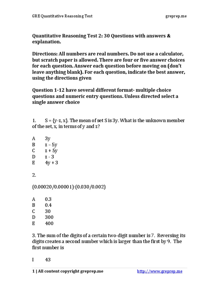 quantitative-reasoning-test-2-pdf-fraction-mathematics-graduate-record-examinations