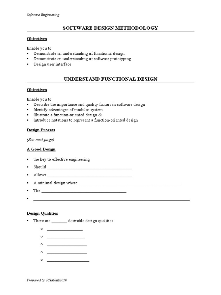 Design Methodology | PDF | Component Based Software Engineering