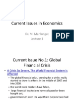 Current Issues in Economics