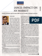 MicroFinance - Impact on the Indian Market by Kalpesh Desai in The Financial Express - Micro Finance World July 09