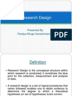 Research Design: Presented By: Pandya Mruga Vaneshchandra