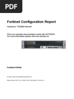 Fortinet Configuration Report: Hostname: "FG3600-Internet"