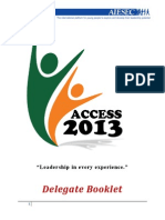 Delegate Booklet ACCESS 2013