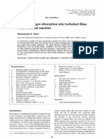 Modeling of Gas Absorption Into Turbulent Films