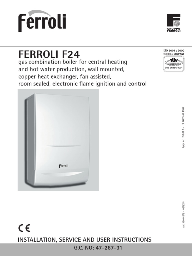 FerroliF24Manual.pdf Water Heating Thermostat