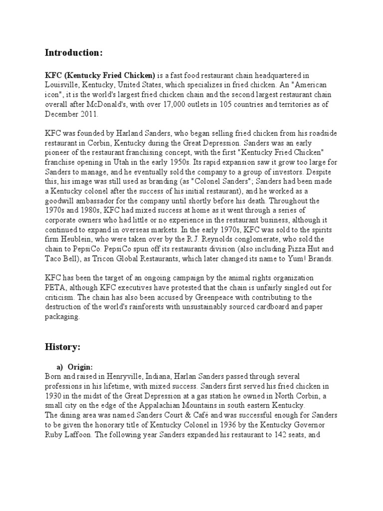 Weakness of kfc swot analysis picture