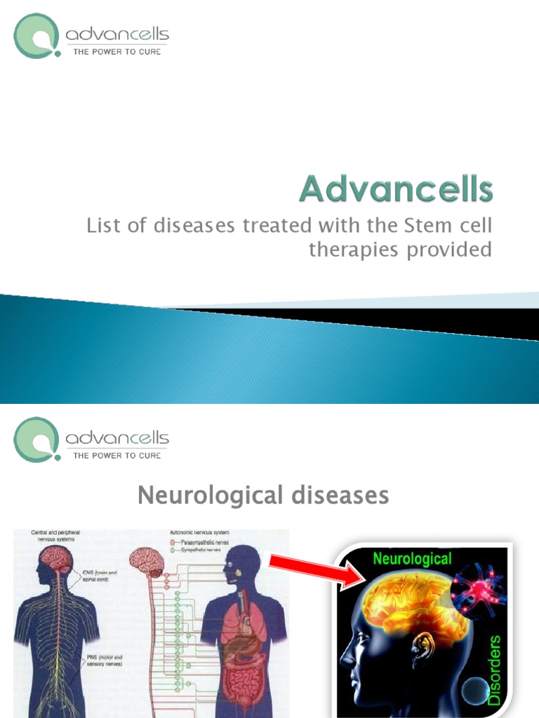 Stem Cell Therapies for Various Diseases | PDF | Amyotrophic Lateral ...
