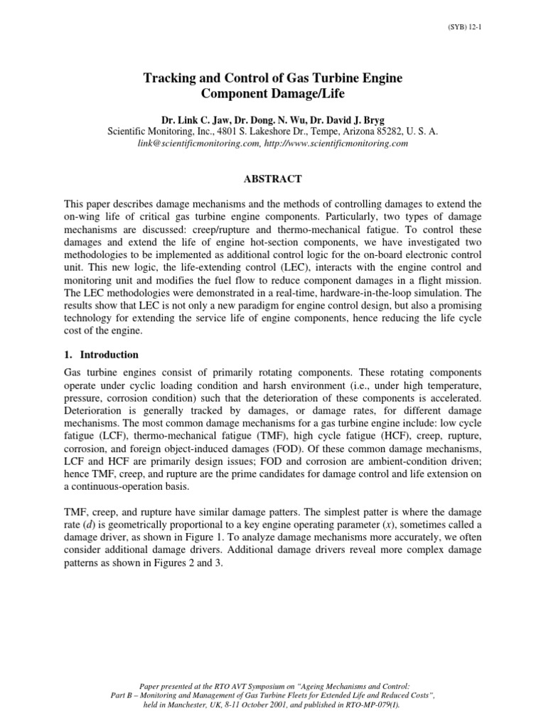 Gas Turbine Engine Damage Control Methods | PDF | Jet Engine | Flight