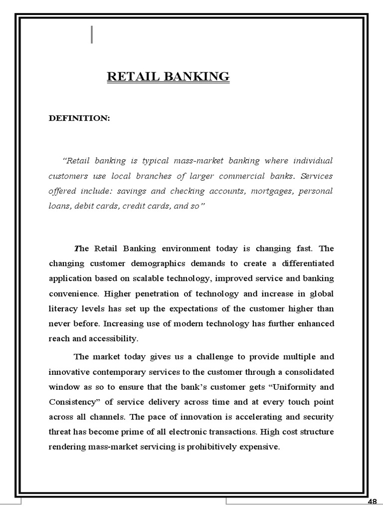 Retail Banking In India Full 1 Doc Automated Teller Machine