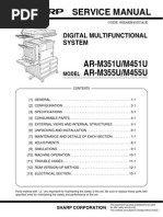 Sharp Digital Multifunction AR-M351U-M451U-M355U-M455U Parts 