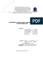 Trabajo Fundamentos Juridicos de La Seguridad de La Nacion Venezolana