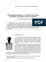 desregulamentação e o controle do abuso do poder econômico